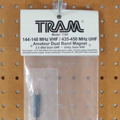 Image showing 8 th Tram 100-Watt Pretuned Dual-Band 144-148 MHz VHF/435-450 MHz UHF Antenna Kit with Magnet Mount and Cable