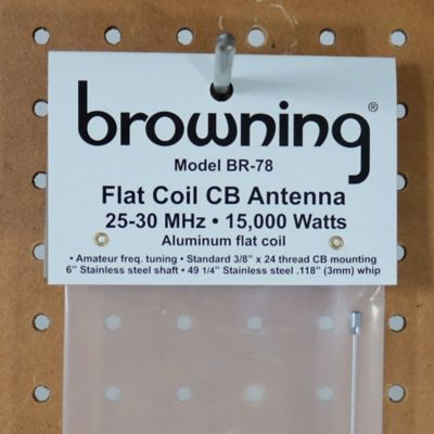 Image showing 6 th Browning 15,000-Watt High-Performance 25 MHz to 30 MHz Broad-Band Flat-Coil CB Antenna, 63 in. Tall