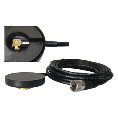 Image showing  UHF Strong 2-1/2 in. NMO Magnet Mount for High Frequencies, 12 ft. Cable with PL-259 Connector, Black