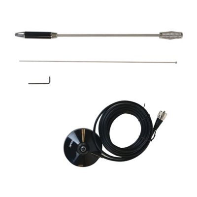 Image showing 7 th Tram Center-Load Stainless Steel Whip CB Magnet-Mount Antenna Kit with 3-1/2 in. Magnet and Cable