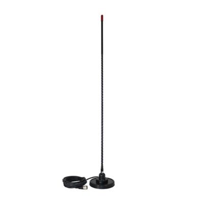 Image showing  1,500-Watt 26-MHz to 29-MHz 3 ft. Black Fiberglass Whip CB AM/FM/SSB Magnet-Mount Antenna Kit