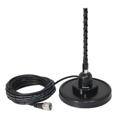 Image showing  1,500-Watt 26-MHz to 29-MHz 3 ft. Black Fiberglass Whip CB AM/FM/SSB Magnet-Mount Antenna Kit