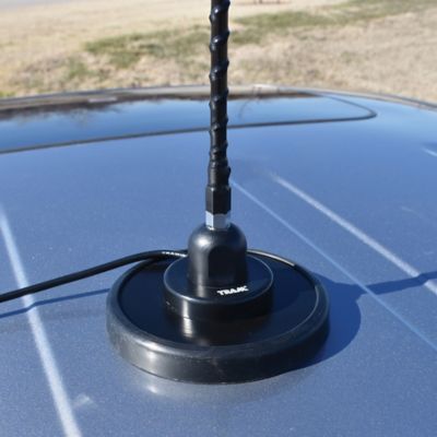 Image showing 7 th Tram 1,500-Watt 26-MHz to 29-MHz 3 ft. Black Fiberglass Whip CB AM/FM/SSB Magnet-Mount Antenna Kit