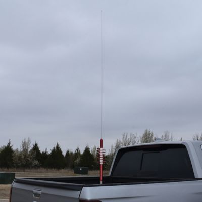 Image showing  WC-6 2,000-Watt WILDCAT Trucker CB Antenna with 6 in. Anodized Aluminum Shaft, Low SWR, and Long-Distance Range, Red