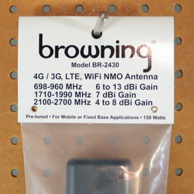 Image showing 7 th Browning Wide-Band 4G/3G LTE Wi-Fi High-Gain Low-Profile Cellular Antenna with NMO Mounting, 5-1/2 in. Tall