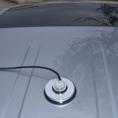 Image showing 6 th Browning 3-5/8 in. NMO Magnet Mount with Rubber Boot and Preinstalled UHF PL-259 Connector, Chrome