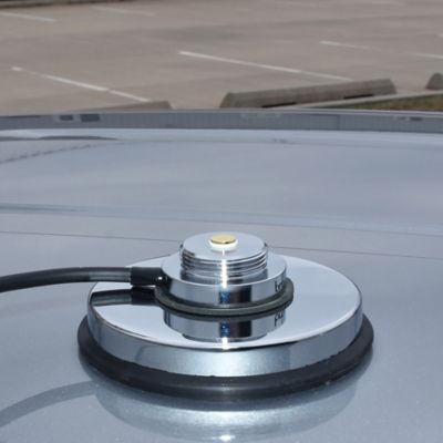 Image showing 7 th Browning 3-5/8 in. NMO Magnet Mount with Rubber Boot and Preinstalled UHF PL-259 Connector, Chrome