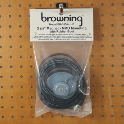 Image showing 8 th Browning 3-5/8 in. NMO Magnet Mount with Rubber Boot and Preinstalled UHF PL-259 Connector, Chrome