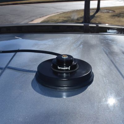 Image showing  3-5/8 in. NMO Magnet Mount with Rubber Boot and Preinstalled UHF PL-259 Connector, Black