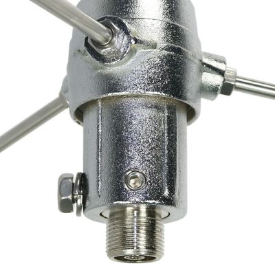 Image showing  200-Watt Dual-Band 2-Section Fiberglass Base Antenna with 50-Ohm UHF SO-239 Connector, 8 ft. 4 in. Tall, Silver