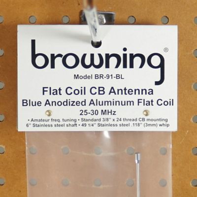 Image showing 7 th Browning 15,000-Watt Flat-Coil CB Antenna with 6 in. Shaft, 63 in. Tall, Blue, Blue
