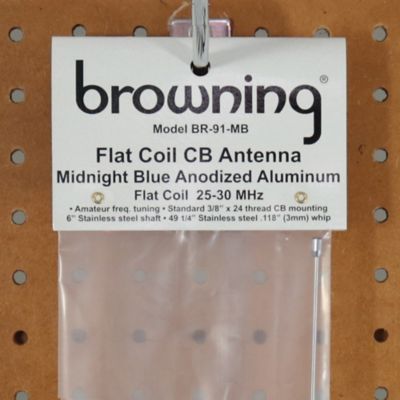 Image showing 7 th Browning 15,000-Watt Flat-Coil CB Antenna with 6 in. Shaft, 63 in. Tall, Midnight Blue