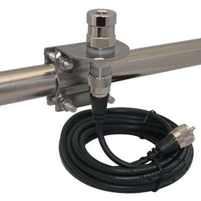 Image showing  Mirror Mount Kit for CB Antenna with 18 ft. Coaxial Cable and Preinstalled UHF PL-259 Connectors