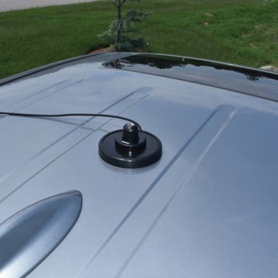 Image showing  5 in. Black Steel NMO Magnet Mount with RG58 Coaxial Cable and UHF PL-259 Connector