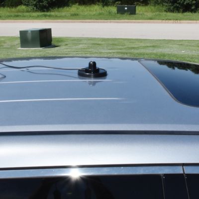 Image showing 6 th Tram 5 in. Black Steel NMO Magnet Mount with RG58 Coaxial Cable and UHF PL-259 Connector