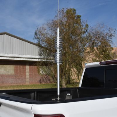 Image showing  15,000-Watt TramCat Trucker Twin-Coil Aluminum CB Antenna with 42-1/4 in. Stainless Steel Whip and 9 in. Shaft