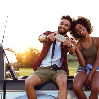 Image showing  Pro Series 40-Channel Handheld CB Radio with Magnet-Mount Antenna, Black