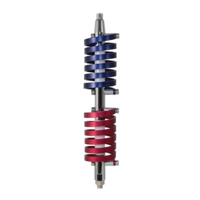 Image showing  15,000-Watt Dual-Flat-Coils CB Antenna with 6 in. Shaft, 70.5 in. Tall, Anodized Red and Midnight Blue
