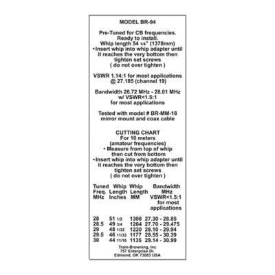 Image showing  15,000-Watt Dual-Flat-Coils CB Antenna with 6 in. Shaft, 70.5 in. Tall, Anodized Red and Midnight Blue