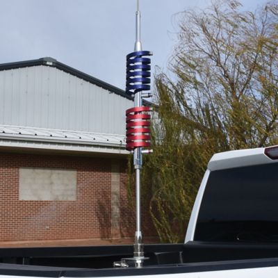Image showing 6 th Browning 15,000-Watt Dual-Flat-Coils CB Antenna with 6 in. Shaft, 70.5 in. Tall, Anodized Red and Midnight Blue