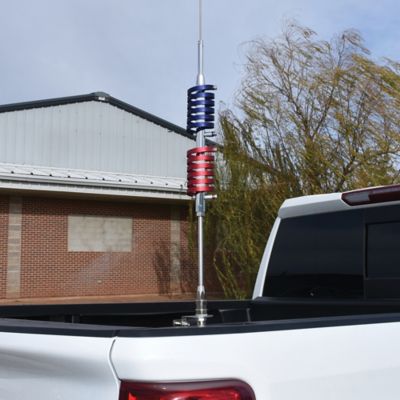 Image showing 7 th Browning 15,000-Watt Dual-Flat-Coils CB Antenna with 6 in. Shaft, 70.5 in. Tall, Anodized Red and Midnight Blue