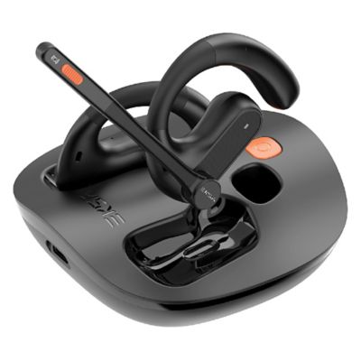 Image showing  S30 Bluetooth Open-Ear Air-Conduction Headset with Microphone, True Wireless with Charging Case, Black