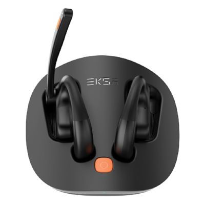 Image showing 5 th EKSAtelecom S30 Bluetooth Open-Ear Air-Conduction Headset with Microphone, True Wireless with Charging Case, Black