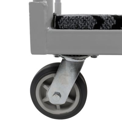 Image showing  75 lb. Capacity Steel 4-Wheel Heavy-Duty Cart, Carpeted with Removable Side Rails
