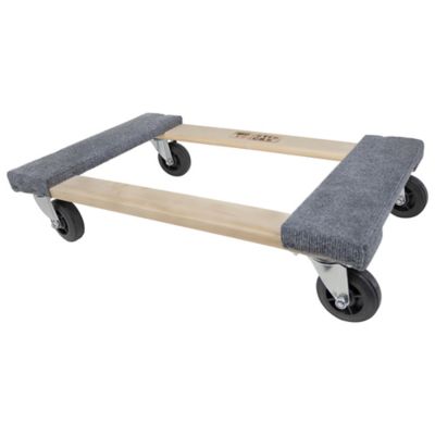 Image showing 7 th Monster Trucks 800 lb. Capacity Wood 4-Wheel Dolly, Carpeted