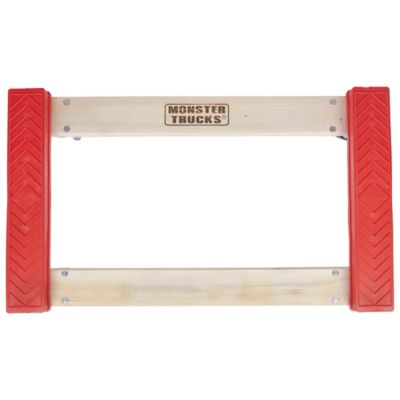 Image showing  800 lb. Capacity Wood 4-Wheel Dolly, Rubber-Cap Style