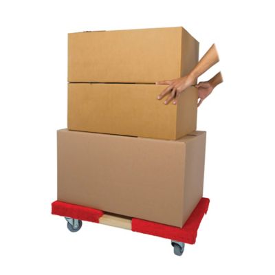 Image showing  1,000 lb. Capacity Wood 4-Wheel Heavy-Duty Dolly, Carpeted