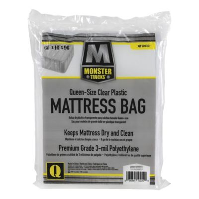 Image showing  60 in. x 10 in. x 96 in. Queen-Size Plastic Mattress Bag