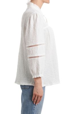 Vintage Threads Women's Lace Trim Blouse