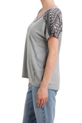 Image showing 3 th Vintage Threads Women's Combination V-Neck Shirt