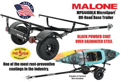 Image showing 2 th Malone 13 ft. 3 in. x 78 in. MicroSport Off-Road Kayak Trailer, 800 lb. Maximum Capacity