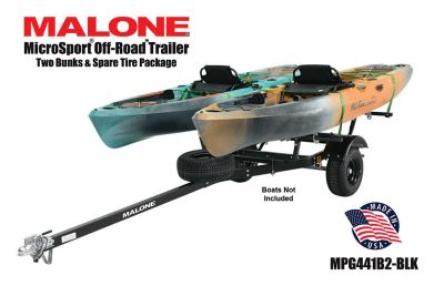 Image showing  MicroSport Off-Road 2 Kayak Trailer Package, 800 lb. Max Capacity, 2 Sets Bunks, Spare Tire