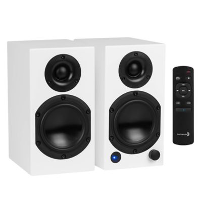 Dayton Audio M-Series M4 Bluetooth Powered Bookshelf Speaker Set with Remote and Bass Boost, 2 ct.