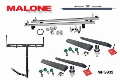 Malone 2-Kayak Rack Bundle with CrossBed, Bunk Kit and Axis