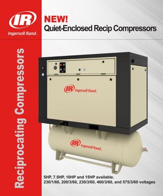 Image showing 5 th Ingersoll Rand 5 hp 80 gal. 2-Stage Air Compressor Package, 175 PSI, 460V, 3-Phase