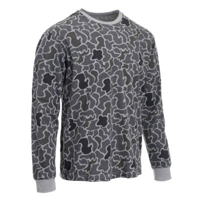 Image showing  Men's Gray Duck Camo Long Sleeve T-Shirt