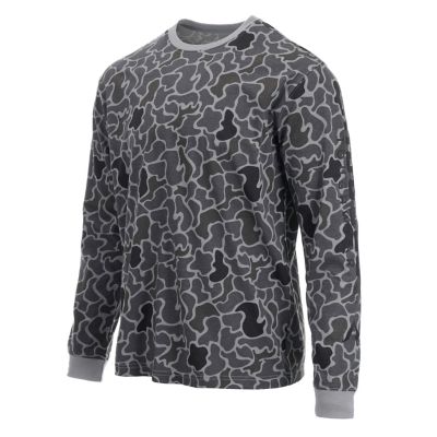 Image showing  Men's Gray Duck Camo Long Sleeve T-Shirt