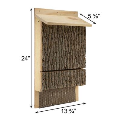 Image showing  Single Chamber Bark Clad Bat House, 100 Bats