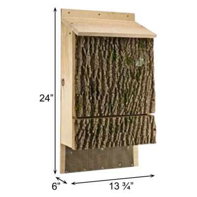 Image showing  Triple Chamber Bark Clad Bat House, 300 Bats