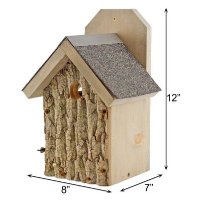 Image showing  Bark Clad Ultimate Wren and Chickadee House