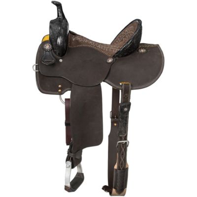 Tough1 Youth Booker Roughout Barrel Saddle