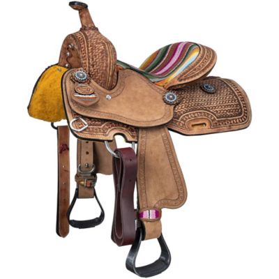 Image showing  Youth Serape Barrel Saddle