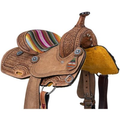Image showing  Youth Serape Barrel Saddle