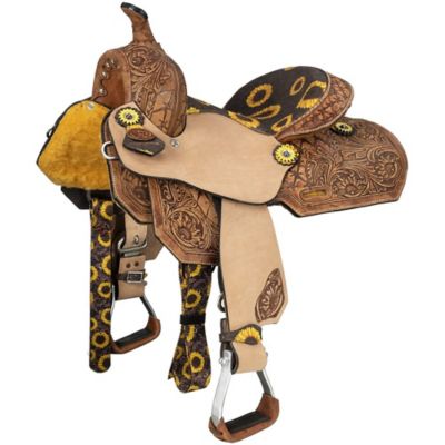 Image showing  Youth Sunflower Barrel Saddle