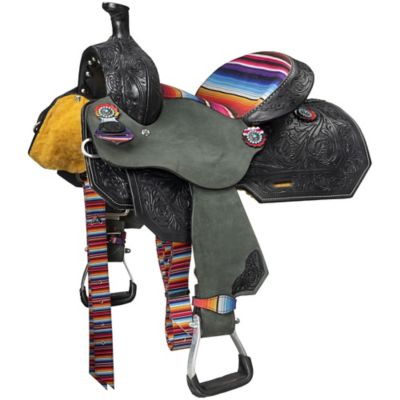 Image showing  Youth Serape Print Barrel Saddle