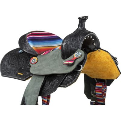 Image showing  Youth Serape Print Barrel Saddle